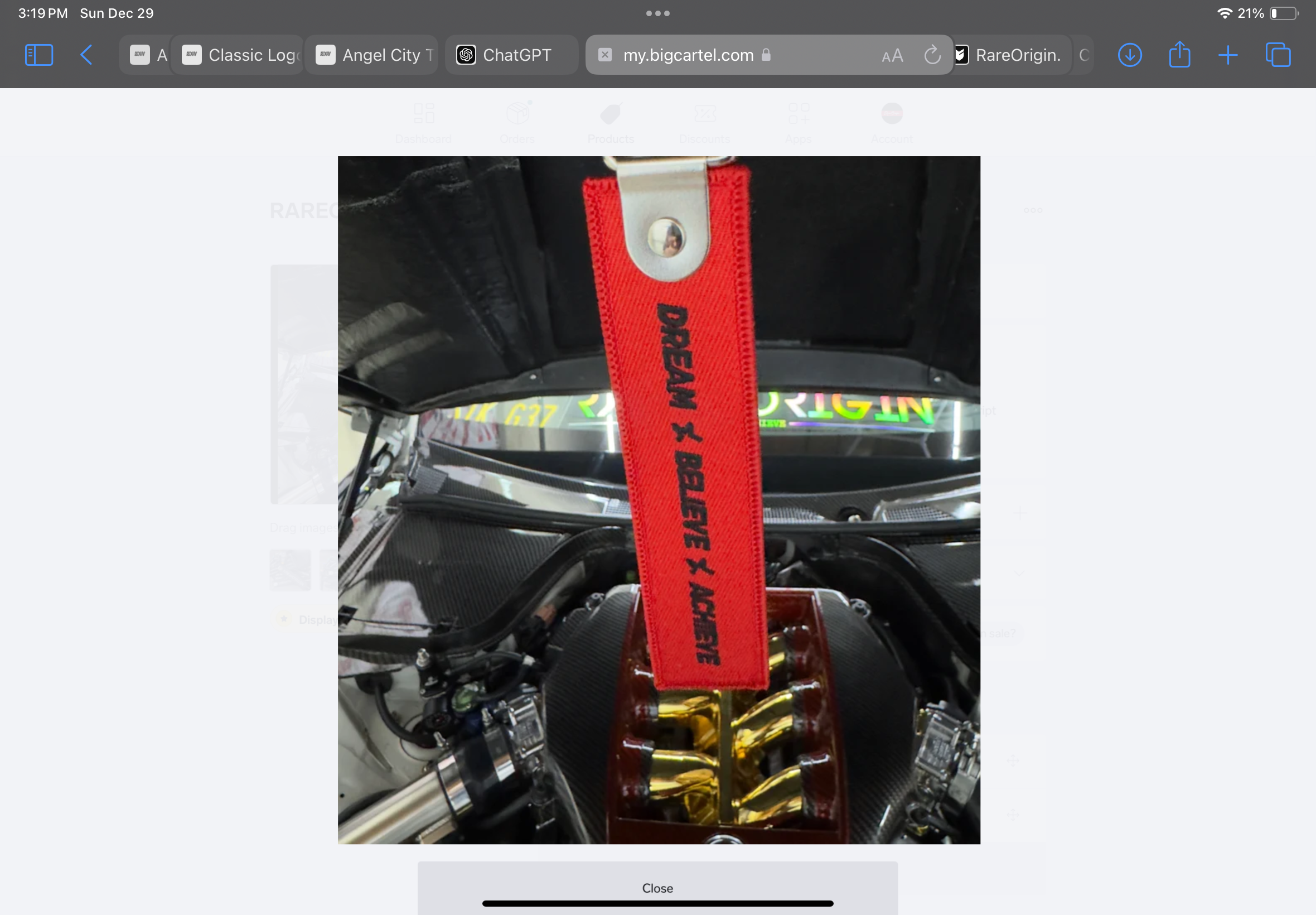 RARE ORGIN FLIGHT TAG